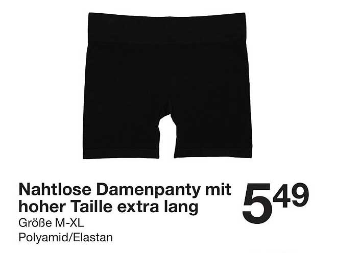 Nahtlose Damenpanty mit hoher Taille extra lang
