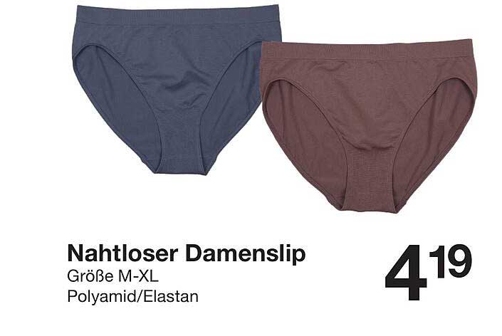 Nahtloser Damenslip in Größe M-XL