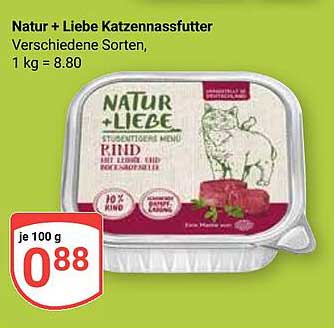 Natur + Liebe Katzennassfutter - verschiedene Sorten