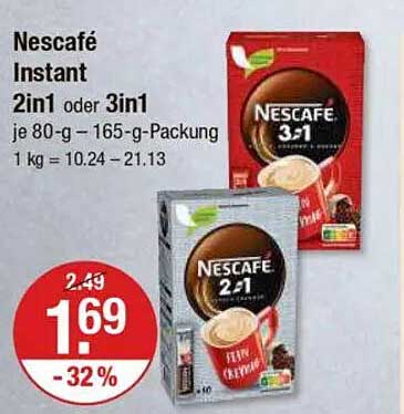 Nescafé Instant 2in1 oder 3in1 - Jetzt zugreifen!