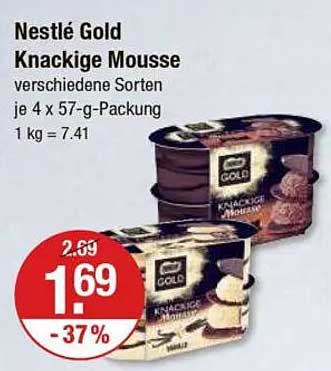 Nestlé Gold Knackige Mousse 4 x 57 g – verschiedene Sorten