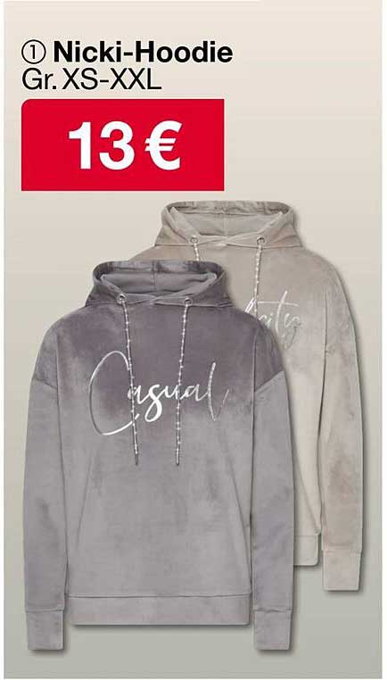 Nicki-Hoodie Gr. XS-XXL