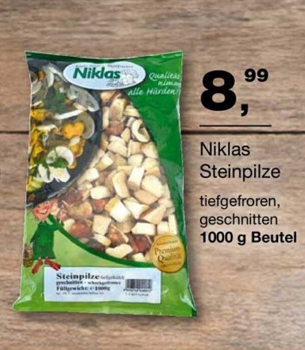 Niklas Steinpilze - tiefgefroren, geschnitten, 1000 g Beutel