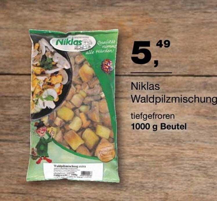 Niklas Waldpilzmischung tiefgefroren 1000 g Beutel