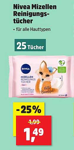 Nivea Mizellen Reinigungstücher – für alle Hauttypen