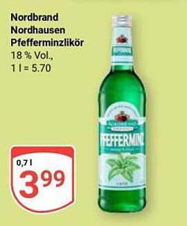 Nordbrand Nordhausen Pfefferminzlikör 0,7 l