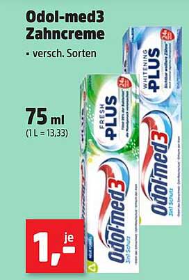 Odol-med3 Zahnpasta - verschiedene Sorten