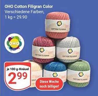 OHO Cotton Filigran Color – Verschiedene Farben