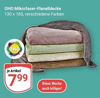 OHO Mikrofaser-Flanelldecke 130 x 160, verschiedene Farben