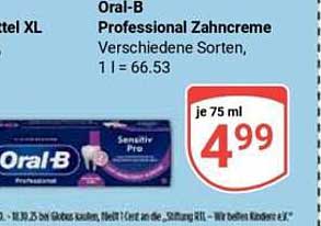 Oral-B Professional Zahnpasta - Verschiedene Sorten, 75 ml