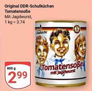 Original DDR-Schulküchen Tomatensoße mit Jagdwurst