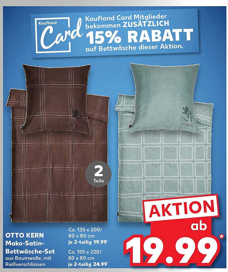 OTTO KERN Mako-Satin-Bettwäsche-Set ab 19,99€