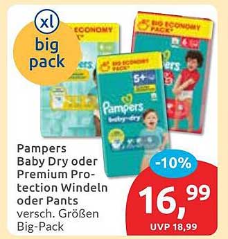 Pampers Baby Dry oder Premium Protection Windeln Big-Pack