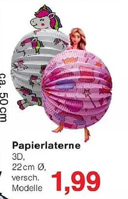 Papierlaterne 3D, 22cm Ø, verschiedene Modelle