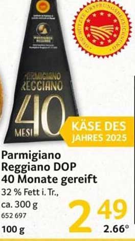 Parmigiano Reggiano DOP 40 Monate gereift - Käse des Jahres 2025