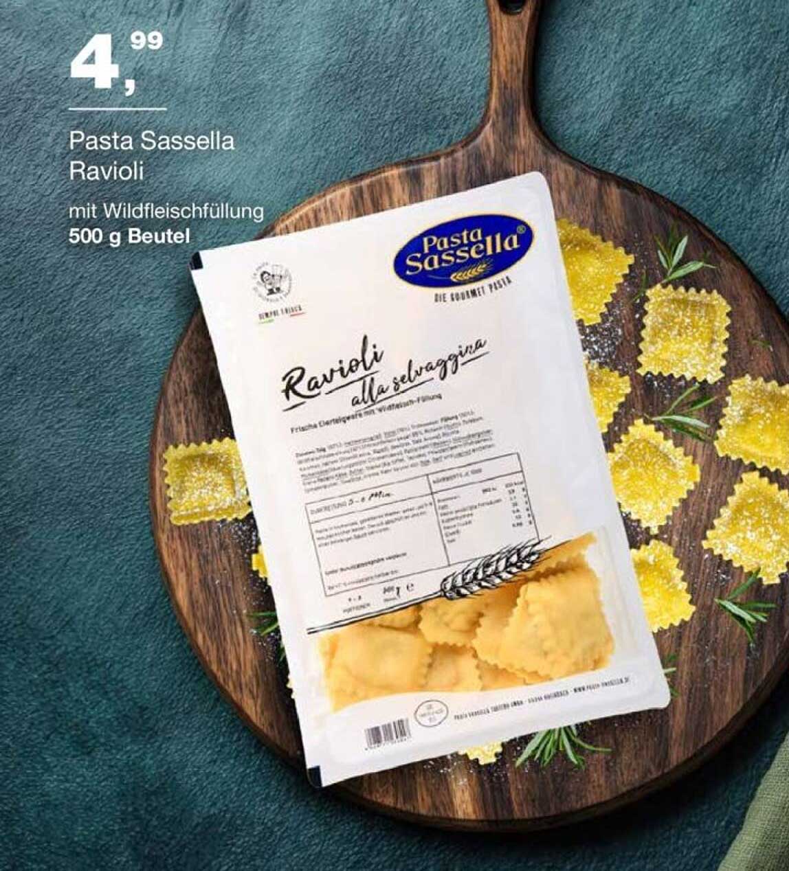 Pasta Sassella Ravioli mit Wildfleischfüllung 500 g Beutel