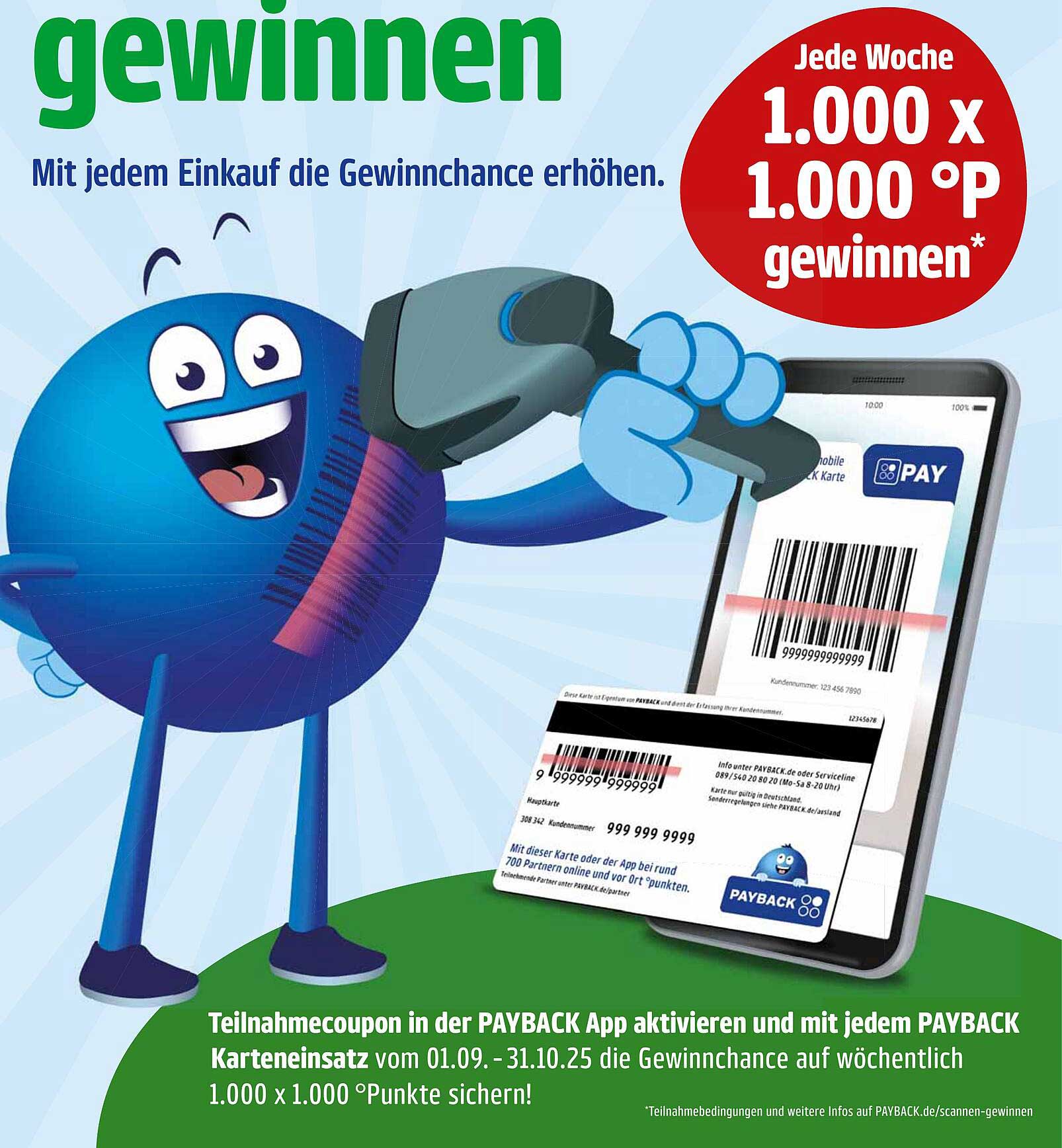 PAYBACK Punkte Gewinnspiel – 1.000 x 1.000 Punkte gewinnen!