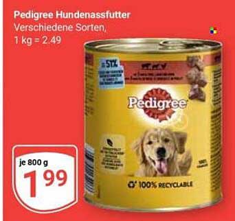 Pedigree Hundenassfutter - verschiedene Sorten, 800 g für nur 1,99 €