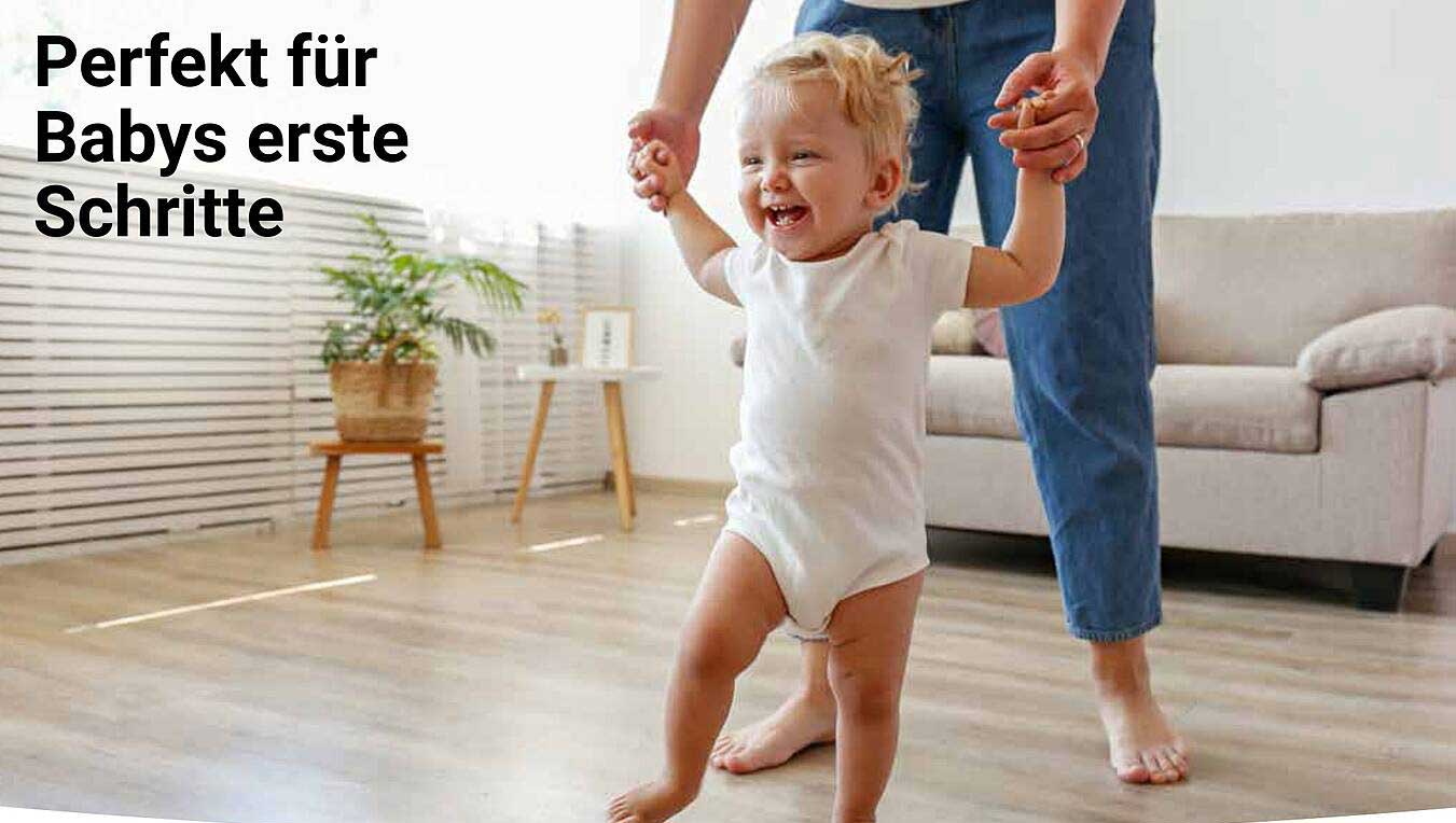Perfekt für Babys erste Schritte