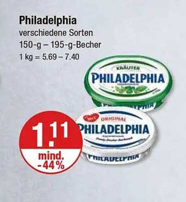 Philadelphia - verschiedene Sorten, 150-g- und 195-g-Becher