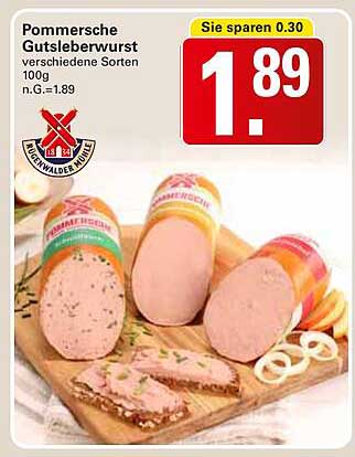 Pommersche Gutsleberwurst - verschiedene Sorten