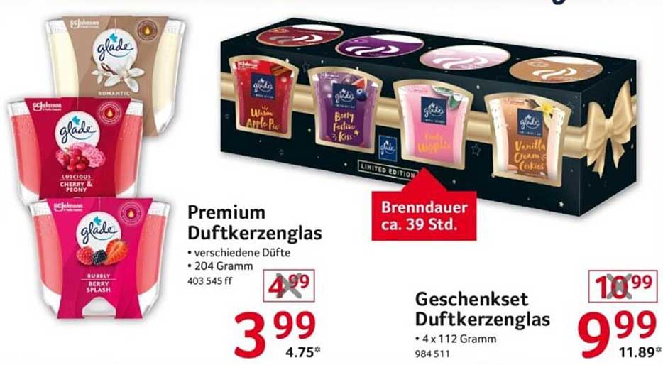 Premium Duftkerzenglas - Verschiedene Düfte