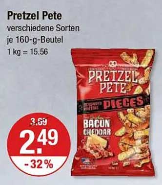 Pretzel Pete Stücke - Bacon Cheddar 160-g-Beutel