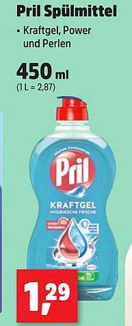 Pril Spülmittel - Kraftgel, Power und Perlen 450 ml