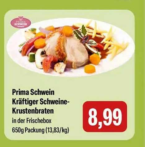 Prima Schwein Kräftiger Schweine-Krustenbraten in der Frischebox