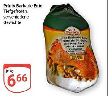 Prim's Barbari Ente - Tiefgefroren, verschiedene Gewichte