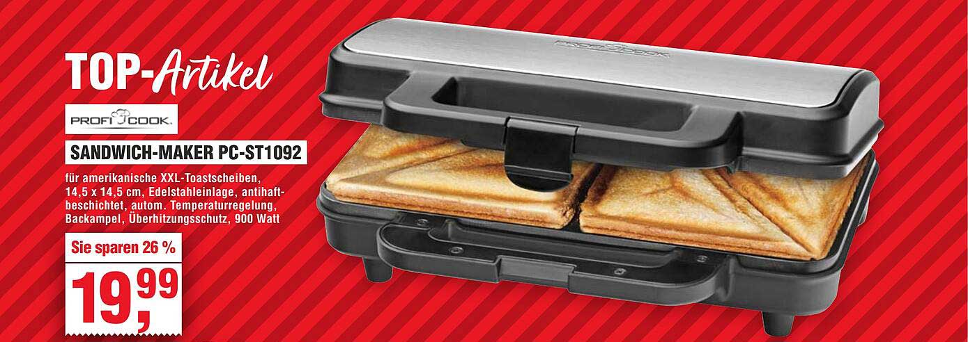 PROFICOOK SANDWICH-MAKER PC-ST1092
