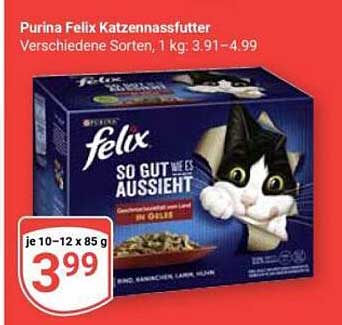 Purina Felix Katzennassfutter Verschiedene Sorten, 1 kg: 3,91 – 4,99