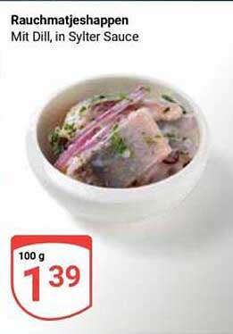 Rauchmatjeshappen mit Dill, in Sylter Sauce