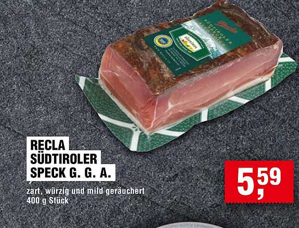 RECLA Südtiroler Speck G. G. A. 400 g Stück