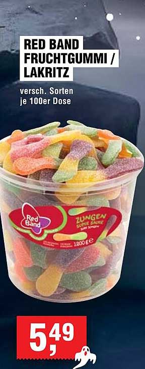 RED BAND FRUCHTGUMMI / LAKRITZ - verschiedene Sorten je 100er Dose