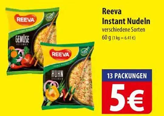 Reeva Instant Nudeln verschiedene Sorten