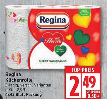 Regina Küchenrolle 3-lagig, verschiedene Varianten