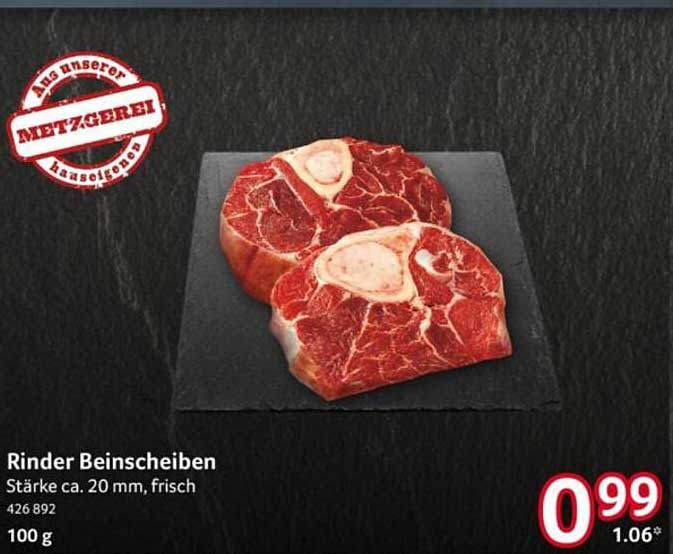 Rinder Beinscheiben - Frisch und lecker!