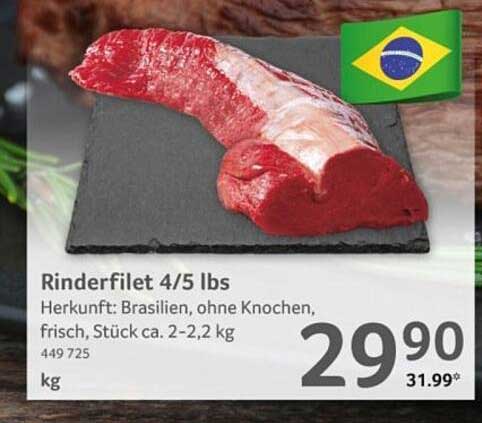 Rinderfilet 4/5 lbs