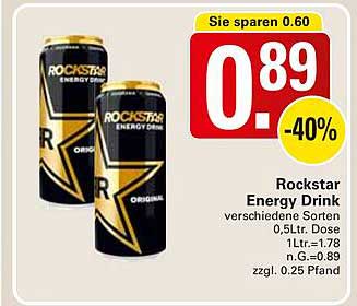 Rockstar Energy Drink 0,5L Dose - verschiedene Sorten