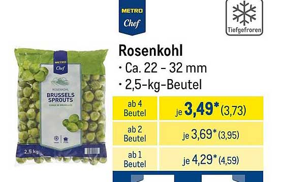 Rosenkohl 2,5-kg-Beutel von METRO Chef