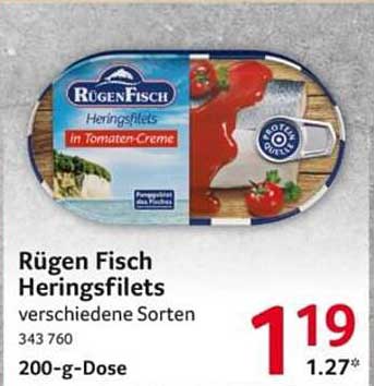 Rügen Fisch Heringsfilets in Tomaten-Creme 200-g-Dose