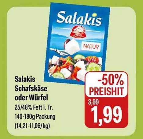 Salakis Schafskäse oder Würfel
