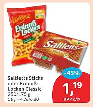 Saltletts Sticks oder Erdnuss-Locken Classic