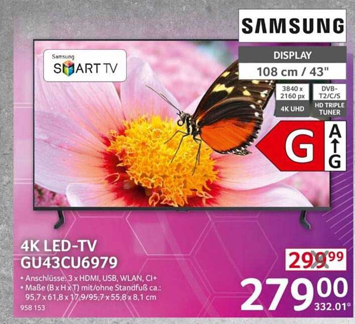 Samsung 4K LED-TV GU43CU6979 - 108 cm (43")
