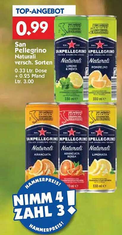 San Pellegrino Naturali - verschiedene Sorten