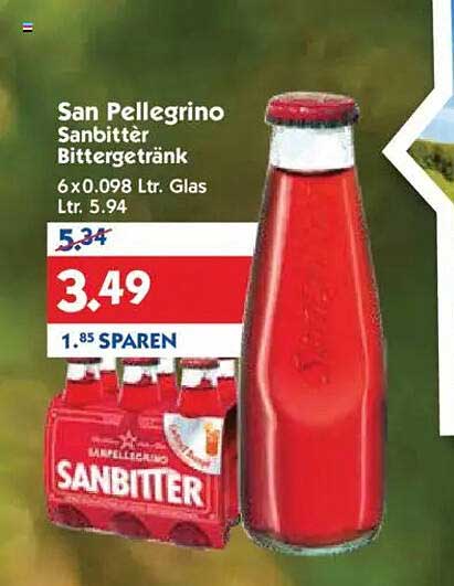 San Pellegrino Sanbitter Bittergetränk 6 x 0,098 L