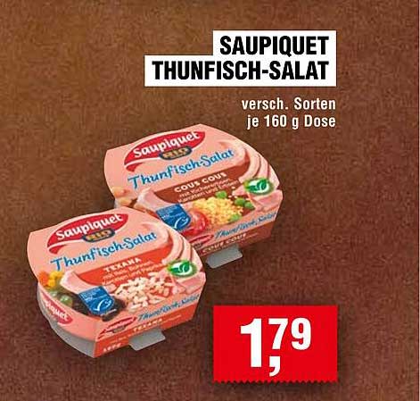 SAUPIQUET THUNFISCH-SALAT - verschiedene Sorten je 160 g Dose