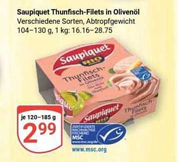 Saupiquet Thunfsch-Filets in Olivenöl