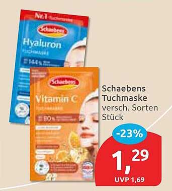 Schaebens Tuchmaske - Vitamin C und Hyaluron